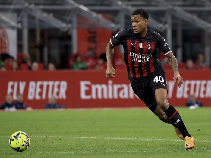 aster vranckx ac milan serie a liga italia MILAN, ITALY - MAY 03: Aster Vranckx of AC Milan in action during the Serie A match between AC Milan and US Cremonese at Stadio Giuseppe Meazza on May 03, 2023 in Milan, Italy. (Photo by Giuseppe Cottini/AC Milan via Getty Images)