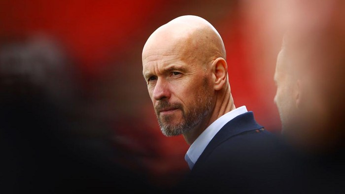 BOURNEMOUTH, ENGLAND - MAY 20: Erik ten Hag, Manager of Manchester United, looks on prior to the Premier League match between AFC Bournemouth and Manchester United at Vitality Stadium on May 20, 2023 in Bournemouth, England. (Photo by Michael Steele/Getty Images)