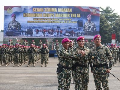 Momen KSAL Pimpin Sertijab Mayjen TNI Nur Alamsyah Jadi Dankormar