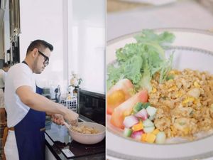 Gilang Juragan 99 Bikin Nasi Goreng, DIpuji Enak oleh Istri dan Anak