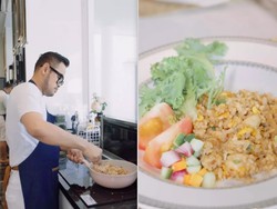 Gilang Juragan 99 Bikin Nasi Goreng, DIpuji Enak oleh Istri dan Anak