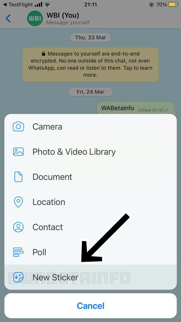 Fitur pembuat stiker di aplikasi WhatsApp