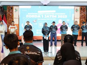Bupati Mojokerto Berangkatkan Kontingen ke FORDA Jatim di Kota Malang