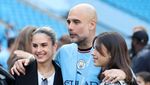 Cantiknya Maria, Putrinya Guardiola di Pesta Juara Man City