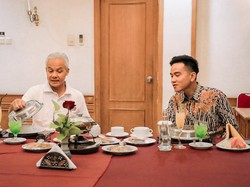 Kunjungi Solo, Ganjar Makan Malam Semeja Bareng Gibran