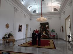 Jokowi Terima Kunjungan Presiden Iran Ebrahim Raisi di Istana Bogor