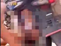 Ngilu! Viral Bocah Nyangkut di Ban Motor, Sokbreker sampai Dipatahin