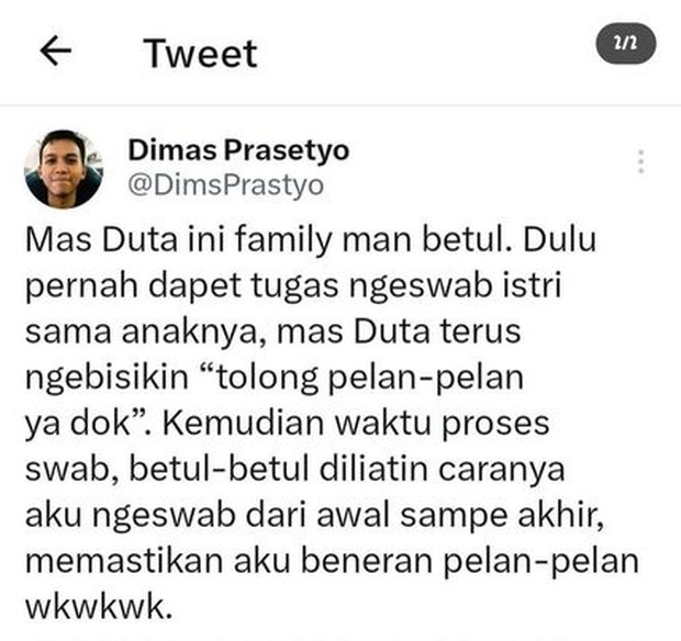 Cerita seorang dokter tentang Duta yang terkesan family man/Foto: detikHot/Dok. Ist Cerita seorang dokter tentang Duta yang terkesan family man/Foto: detikHot/Dok. Ist