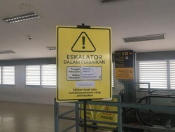 Duh! Eskalator di Stasiun Duri Mati, Perbaikan Masih Tunggu Spare Part