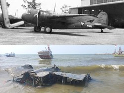 Wujud Pesawat Martin 166 WH-3 yang Bangkainya Ditemukan Nelayan Lamongan