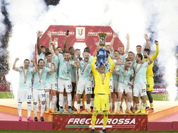 Inter sukses mempertahankan titel Coppa Italia yang di musim sebelumnya berhasil mereka raih. AP/Andrew Medichini