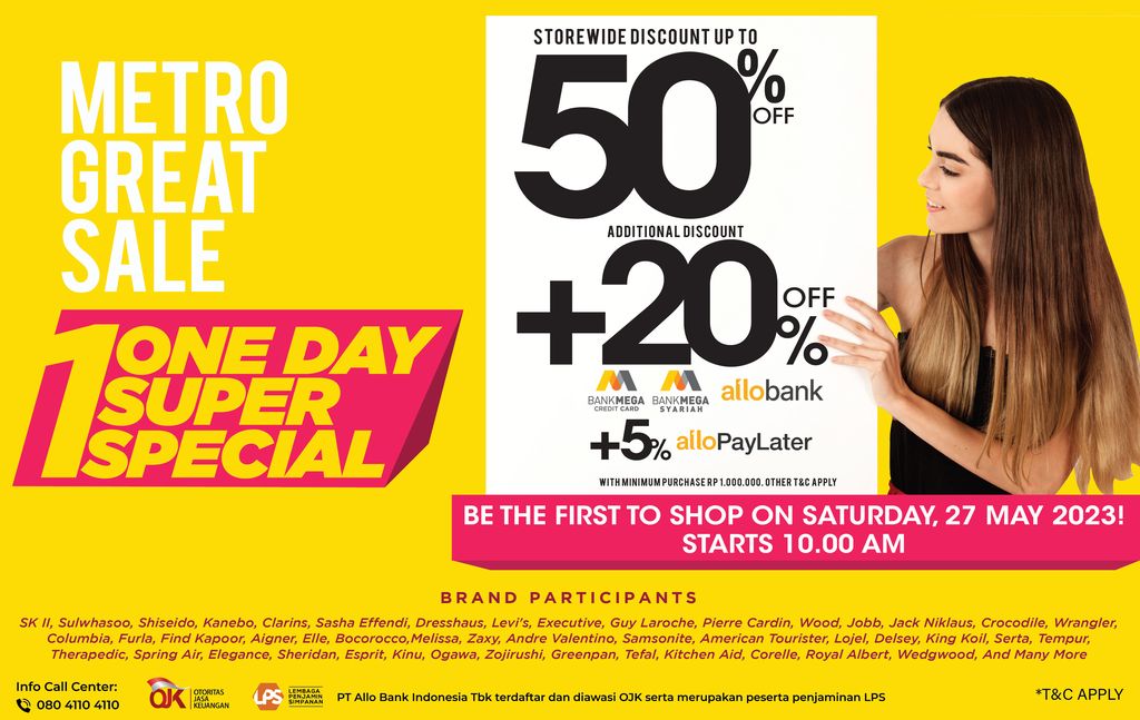 Belanja Hemat dan Lengkap di Metro One Day Super Special! Diskon hingga