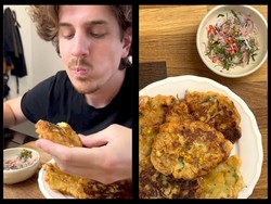 Bikin Bakwan Jagung, Bule Ini Diberi Saran oleh Netizen Indonesia