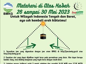 Matahari di Atas Kabah pada 26-30 Mei 2023, Yuk Cek Lagi Arah Kiblat! Matahari di Atas Kabah pada 26-30 Mei 2023, Yuk Cek Lagi Arah Kiblat!