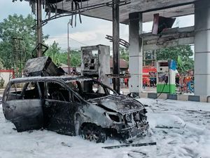 SPBU di Tanah Bumbu Kalsel Terbakar Diduga Akibat Korsleting