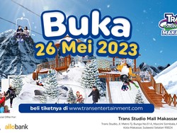 Dibuka Hari Ini! Yok Main Salju Sepuasnya di Trans Snow World Makassar