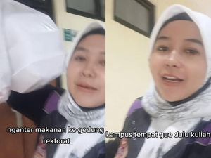 Viral Kisah Haru Wanita Datang ke Kampus Jadi Ojol Antar Makanan, Bukan Reuni