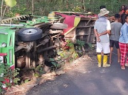 Musibah Sepur Kelinci Angkut Rombongan Senam Lansia Terguling di Klaten