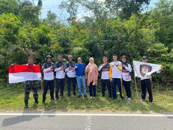 Lolos Paskibraka, Tim Paskibra Bangka Tengah Gelar Aksi Jalan Kaki