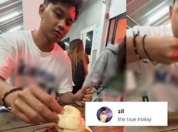 Gemesnya, Pria Ini Santap Waffle dan Es Krim Pakai Tangan