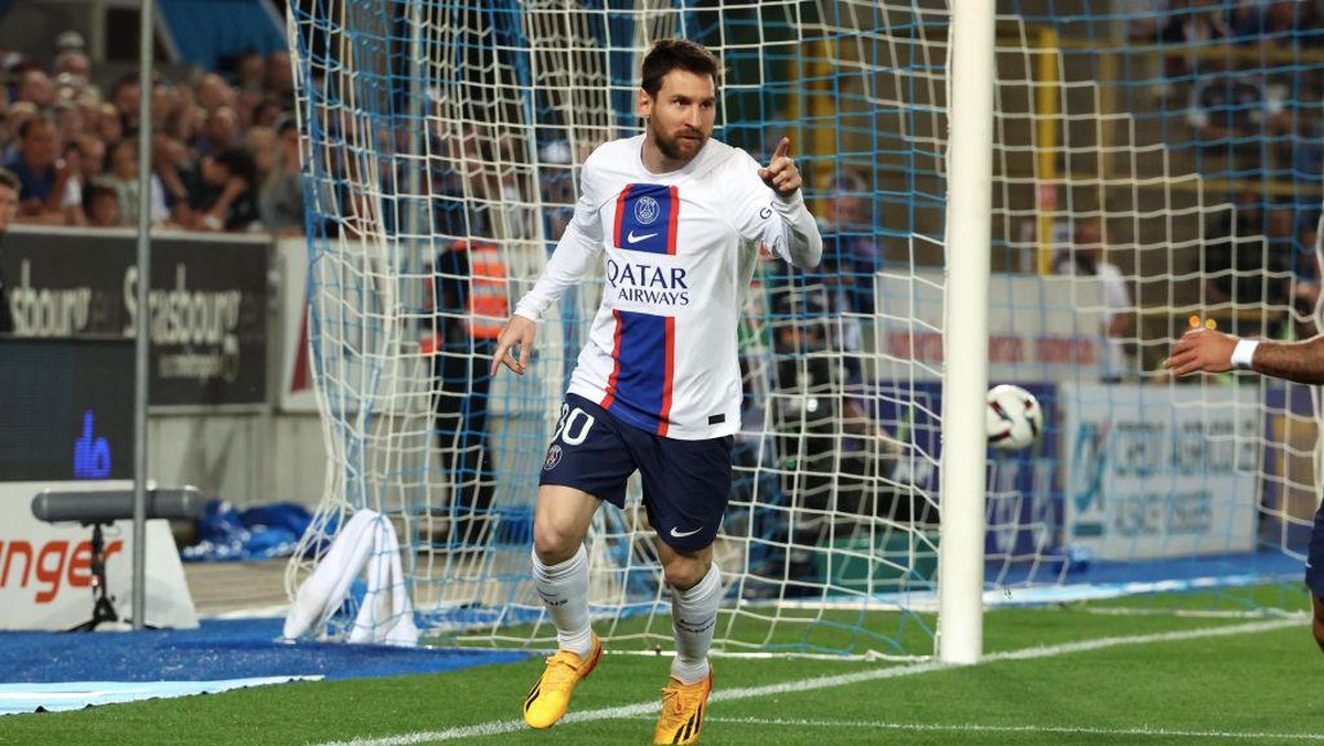 Lionel Messi gusur Cristiano Ronaldo dari sebuah rekor. (Foto: Getty Images/Xavier Laine)
