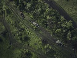 Penampakan dari Udara Medan Pertempuran Rusia-Ukraina di Donetsk