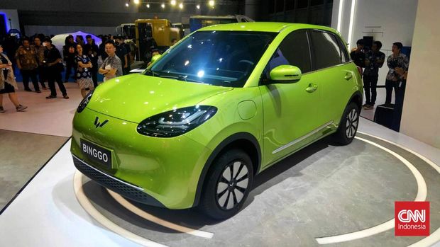 Mobil listrik Wuling Binggo dipamerkan di Periklindo Electric Auto Show (PEVS) 2023.