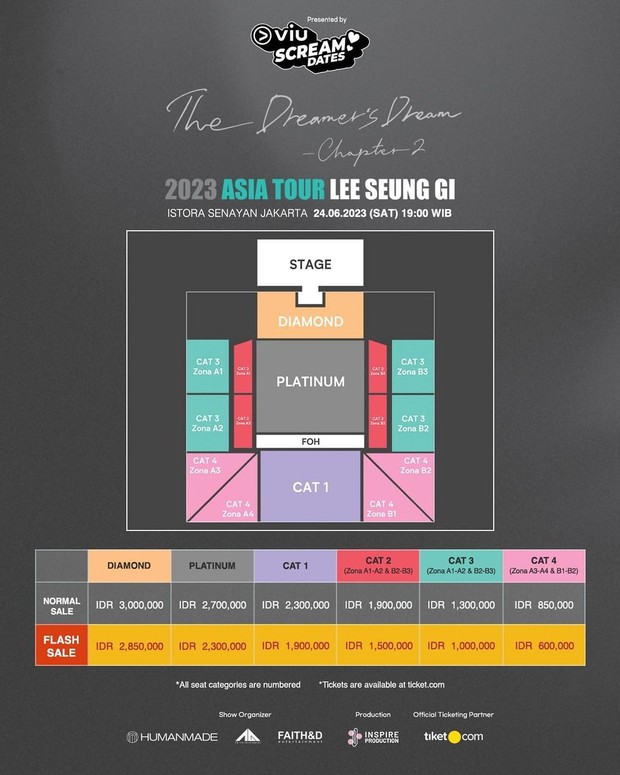 Potret seat plan konser Lee Seung Gi 'The Dreamer's Dream - Chapter 2'/ Foto: instagram.com/inspire_idn Potret seat plan konser Lee Seung Gi 'The Dreamer's Dream - Chapter 2'