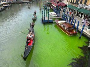 Geger Air di Kanal Venesia Tiba-tiba Berubah Hijau, Italia Selidiki Geger Air di Kanal Venesia Tiba-tiba Berubah Hijau, Italia Selidiki