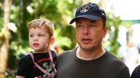 Potret Elon Musk Gendong Anaknya X AE A-XII ke Mana-mana