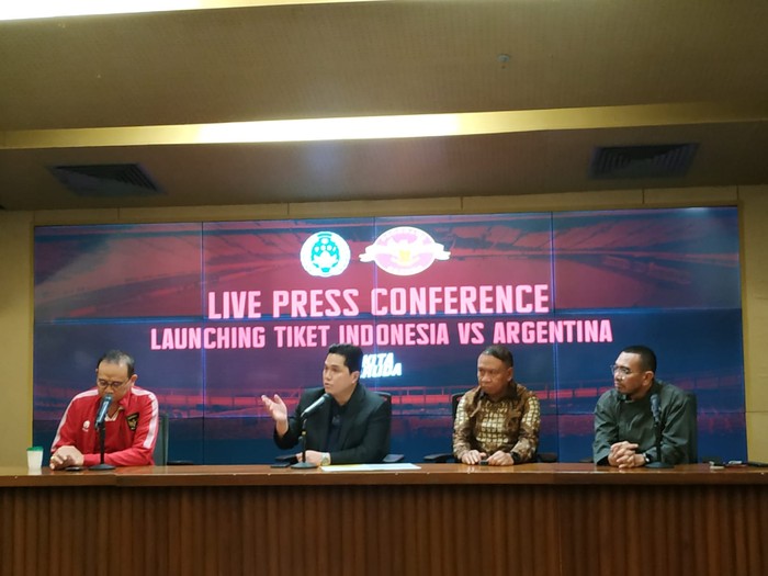 Konferensi pers launching tiket Indonesia vs Argentina
