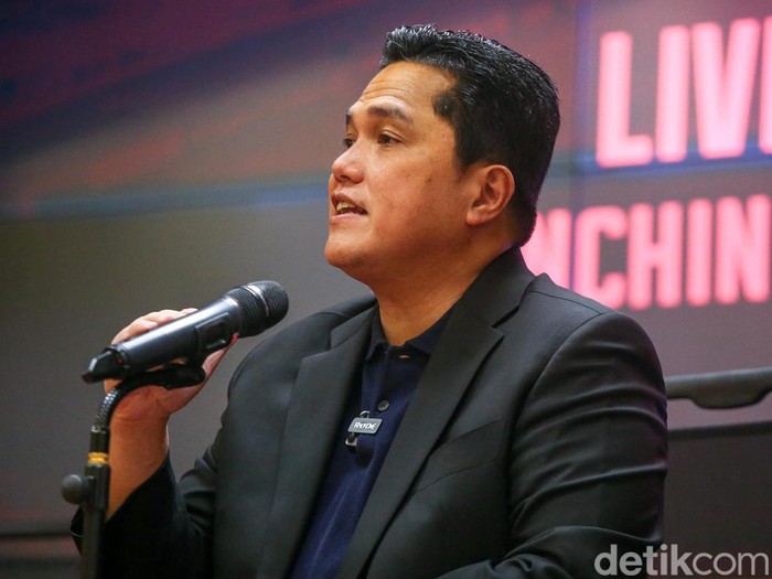 Ketum PSSI Erick Thohir mengumumkan harga tiket  Indonesia vs Argentina di GBK, Jakarta, Senin (29/5/2023). Harganya mulai dari Rp 600 ribu hingga Rp 4 jutaan.