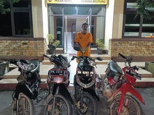 Pria Paruh Baya Buronan Kasus Curanmor Ditangkap di Pangkalpinang