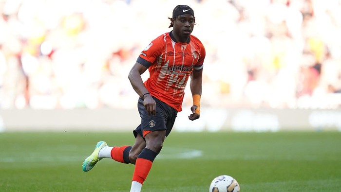 Luton Towns Pelly Ruddock Mpanzu during the Sky Bet Championship play-off final at Wembley Stadium, London. Picture date: Saturday May 27, 2023. (Photo by Nick Potts/PA Images via Getty Images)