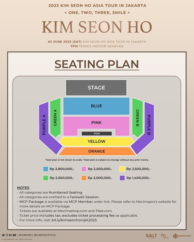 Potret seat plan fan meeting Kim Seon Ho 'One, Two, Tree, SmileI'./ Foto: instagram.com/mecimapro Potret seat plan fan meeting Kim Seon Ho 'One, Two, Tree, SmileI'