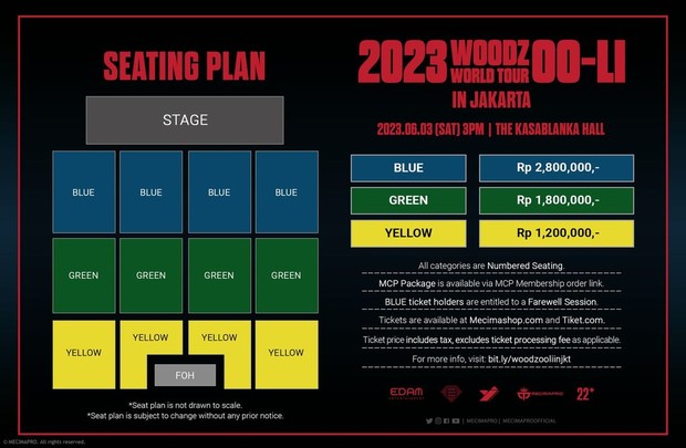 Potret seat plan konser WOODZ 'OO-LI'./ Foto: instagram.com/mecimapro Potret seat plan konser WOODZ 'OO-LI'
