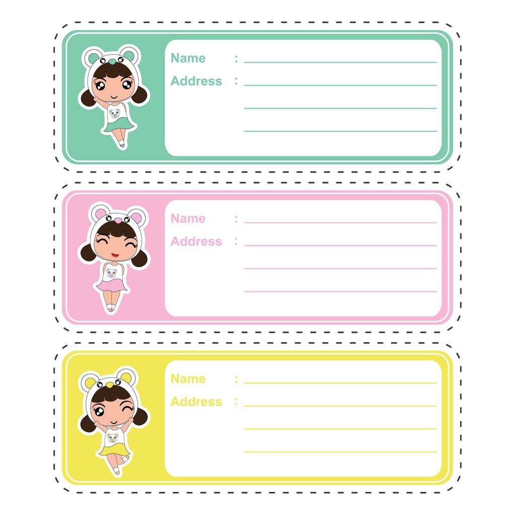 Ilustrasi Label Buku Anak