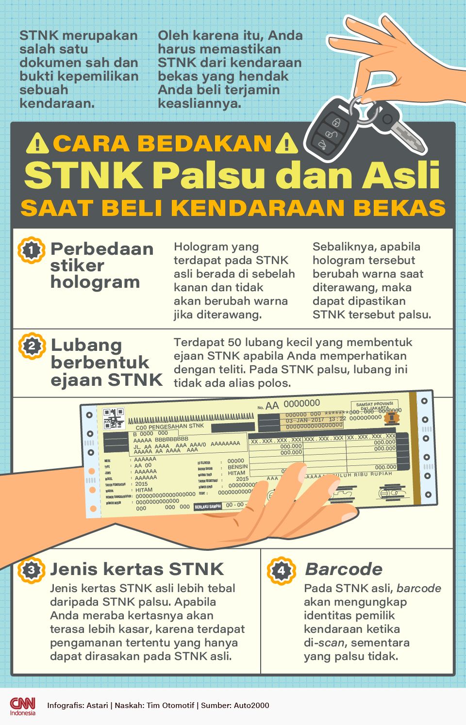Infografis - Cara Bedakan STNK Palsu dan Asli Saat Beli Kendaraan Bekas