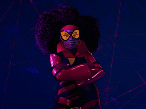 Karakter Jessica Drew (Issa Rae) dalam Spider-Man: Across the Spider-Verse. (Sony Pictures Animation)
