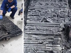 Penampakan Baterai Mobil Listrik Hangus Terbakar, Susah Payah Dipadamkan