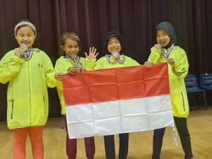 Tim Beregu Putri U-9 Tenis Meja Indonesia Raih Perunggu di Singapura