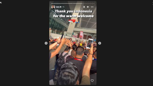 Ricardo Kaka pamer kemeriahan sambutan fans Indonesia.