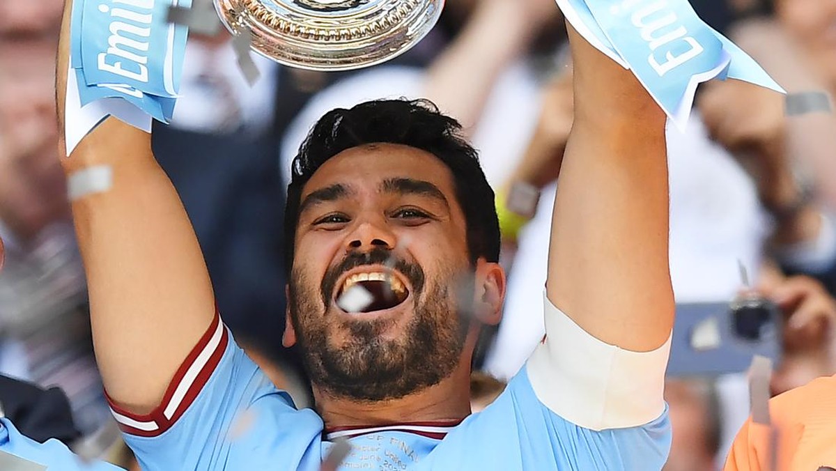 Ilkay Guendogan jadi pahlawan Man City di final Piala FA. (Foto: The FA via Getty Images/Michael Regan - The FA)