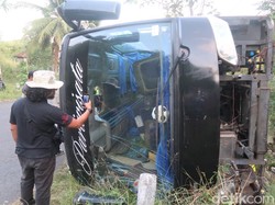 Cerita Paniknya Saksi Mata saat Bus Terguling di Baron Gunungkidul