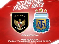 Jadwal FIFA Matchday Indonesia Vs Argentina, Senin 19 Juni 2023