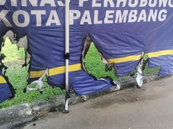 Polisi Buru Pelaku Bakar Pos Pantau Truk ODOL di Palembang