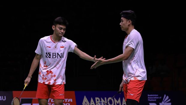 Bagas Maulana/Muhammad Shohibul Fikri di Thailand Open. (Arsip PBSI)