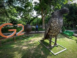 Patung Hewan dari Besi Tua Percantik Taman di Delhi Jelang KTT G20