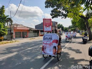 Dukung Prabowo, 8 Tukang Becak Doa Bersama di Petilasan Joko Tingkir Solo