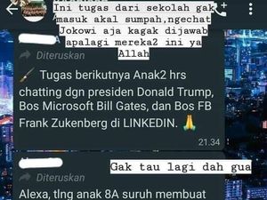 Fakta di Balik Tugas Sekolah Chattingan Sama Bill Gates-Donald Trump